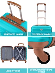 Flight Knight Blue EasyJet Underseat 4 Wheel ABS Hard Case Cabin Carry On Hand Luggage - Image 5 of 7