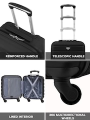 Flight Knight Gold Large Check in Case EasyJet Carry On Suitcases Set Of Two (Underseat & Overhead Bag Sizes) - Image 5 of 7