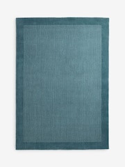 Teal Blue Border Rug - Image 7 of 7