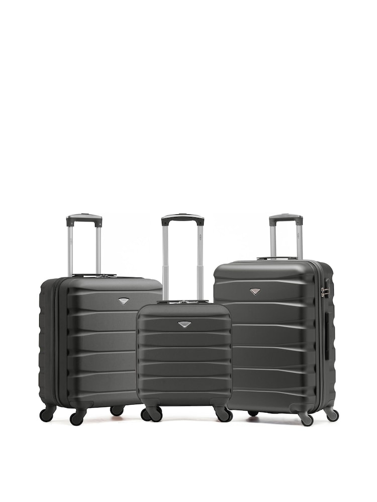 Flight Knight Gold Large Check in Case EasyJet Carry On Suitcases Set Of Two (Underseat & Overhead Bag Sizes) - Image 1 of 7