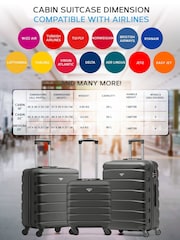 Flight Knight Gold Large Check in Case EasyJet Carry On Suitcases Set Of Two (Underseat & Overhead Bag Sizes) - Image 3 of 7