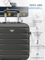 Flight Knight Gold Large Check in Case EasyJet Carry On Suitcases Set Of Two (Underseat & Overhead Bag Sizes) - Image 4 of 7