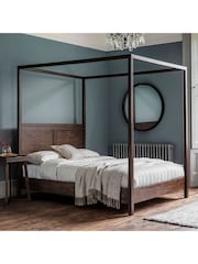 Gallery Home Brown Boho Retreat 4 Poster Bed - Image 1 of 3
