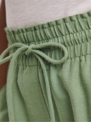 Simply Be Green Linen Mix Wide Leg Trousers - Image 4 of 4