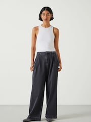 Hush Black Lya Pleated Wide Leg Jeans - Image 5 of 6