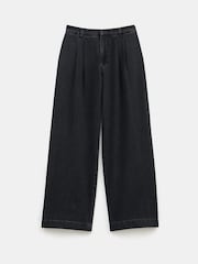 Hush Black Lya Pleated Wide Leg Jeans - Image 6 of 6