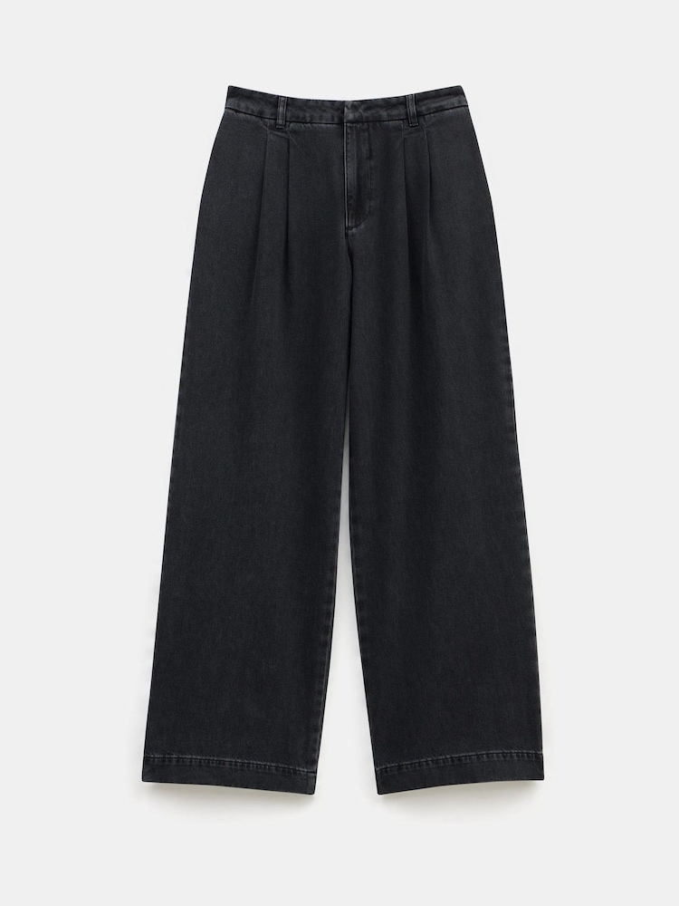 Hush Black Lya Pleated Wide Leg Jeans - Image 6 of 6