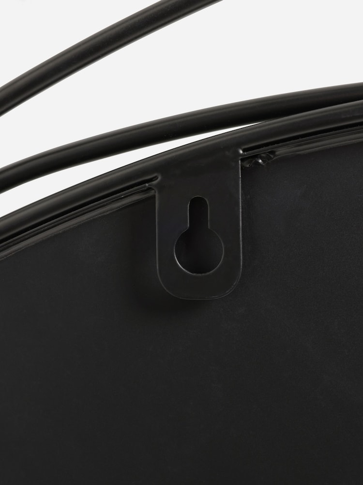 Black Extra Large Contemporary Round 120cm Wall Mirror - Image 5 of 5