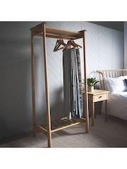 Gallery Home Oak Wycombe Open Wardrobe - Image 1 of 2