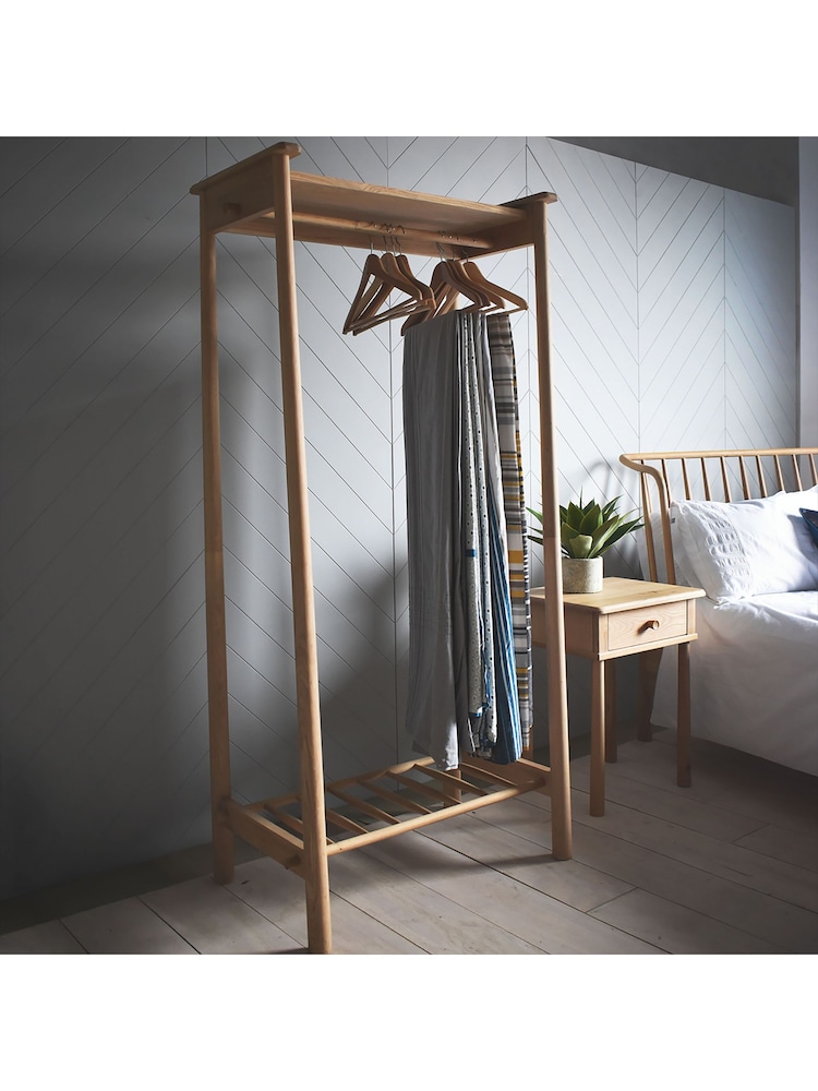 Gallery Home Oak Wycombe Open Wardrobe - Image 1 of 2