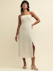 Nobodys Child Cream Stripe Maddy Midi Dress - Image 2 of 6
