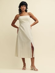 Nobodys Child Cream Stripe Maddy Midi Dress - Image 3 of 6