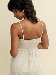Nobodys Child Cream Stripe Maddy Midi Dress - Image 4 of 6
