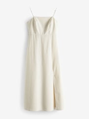 Nobodys Child Cream Stripe Maddy Midi Dress - Image 5 of 6