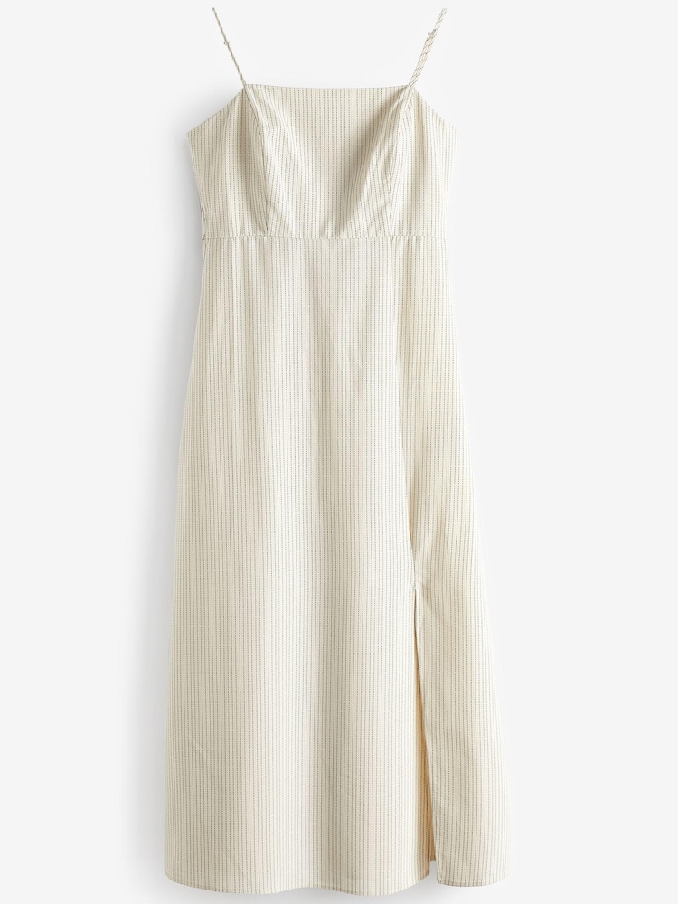 Nobodys Child Cream Stripe Maddy Midi Dress - Image 6 of 6