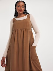 Simply Be Brown Microfibre Midi Dress - Image 3 of 4