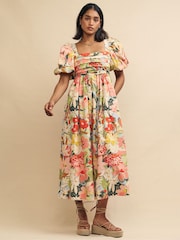 Nobody's Child Multi Nova Mykonos Bloom Midi Dress - Image 1 of 6