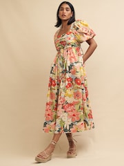 Nobody's Child Multi Nova Mykonos Bloom Midi Dress - Image 3 of 6