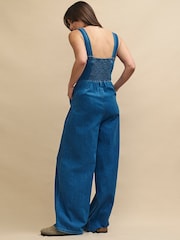 Nobody's Child Blue Denim Maisie Jumpsuit - Image 3 of 5