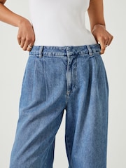 Hush Blue Lya Pleated Wide Leg Jeans - Image 4 of 5