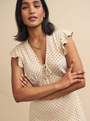 Nobody's Child Cream Lily Midi Dress - Image 3 of 4