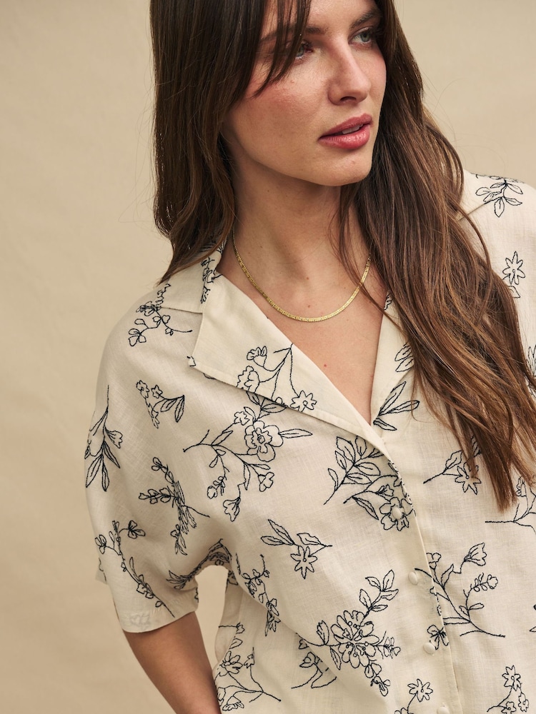 Nobody's Child Cream Rhian Embroidered Shirt - Image 5 of 5