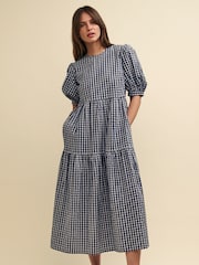 Nobodys Child Blue Gingham Check Rochelle Midaxi Dress - Image 1 of 10
