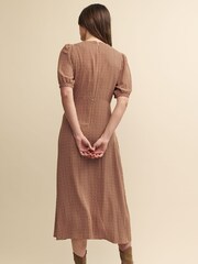 Nobody's Child Brown Geo Bonnie Kez Midi Dress - Image 2 of 5