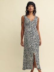 Nobody's Child Black Ditsy Clio Leo Midi Dress - Image 1 of 4