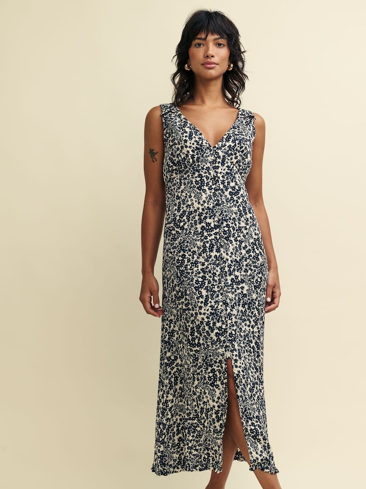 Nobody's Child Black Ditsy Clio Leo Midi Dress - Image 1 of 4