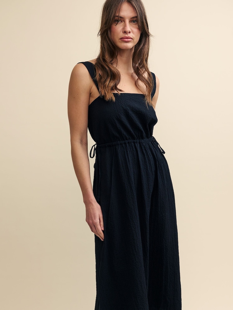 Nobodys Child Zainub Plain Black Midi Dress - Image 1 of 6