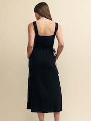 Nobodys Child Zainub Plain Black Midi Dress - Image 2 of 6
