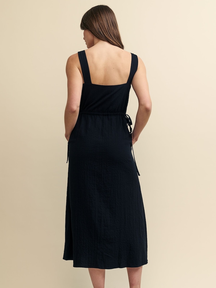 Nobodys Child Zainub Plain Black Midi Dress - Image 2 of 6