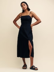 Nobody's Child Black Plain Maddy Midi Dress - Image 1 of 4