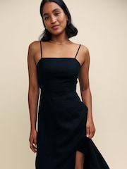 Nobody's Child Black Plain Maddy Midi Dress - Image 3 of 4