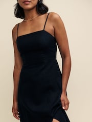 Nobody's Child Black Plain Maddy Midi Dress - Image 4 of 4