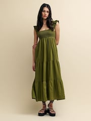 Nobodys Child Green Maya Midaxi Dress - Image 1 of 4