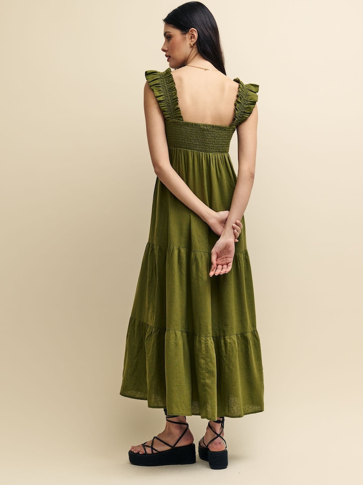 Nobodys Child Green Maya Midaxi Dress - Image 2 of 4