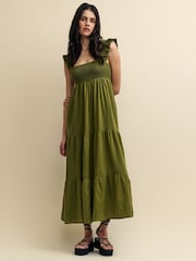 Nobodys Child Green Maya Midaxi Dress - Image 3 of 4
