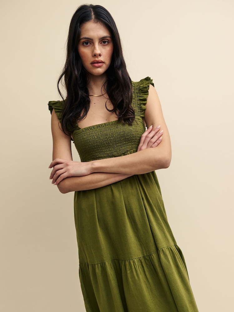Nobodys Child Green Maya Midaxi Dress - Image 4 of 4