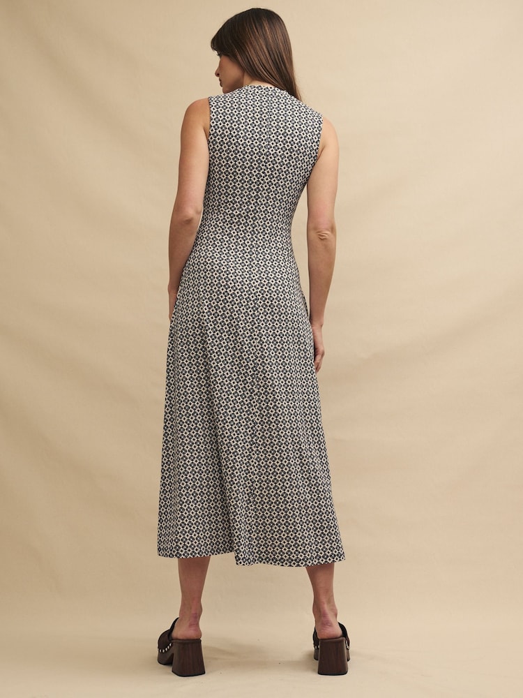 Nobodys Child Black Denver Mirella Micro Geo Midi Dress - Image 2 of 4