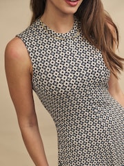 Nobodys Child Black Denver Mirella Micro Geo Midi Dress - Image 3 of 4