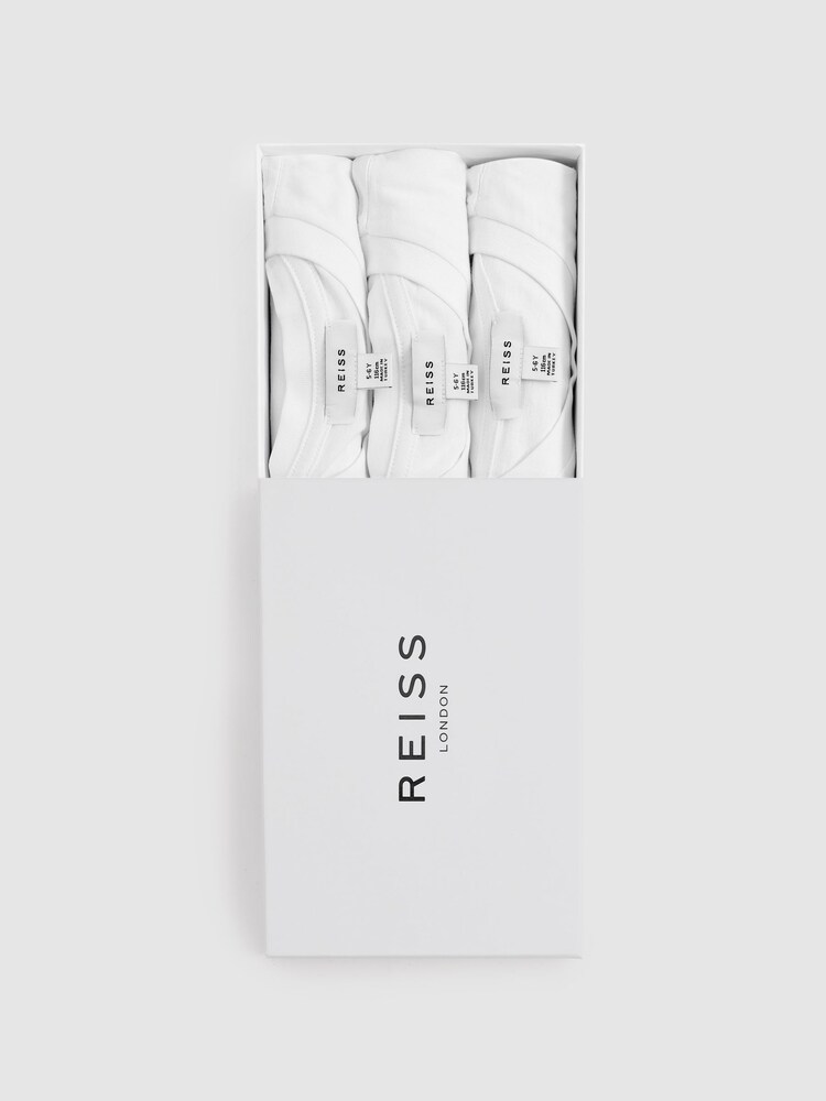 Reiss White Bless 3 Pack Three Pack Of Crew-Neck T-Shirts - Image 1 of 1