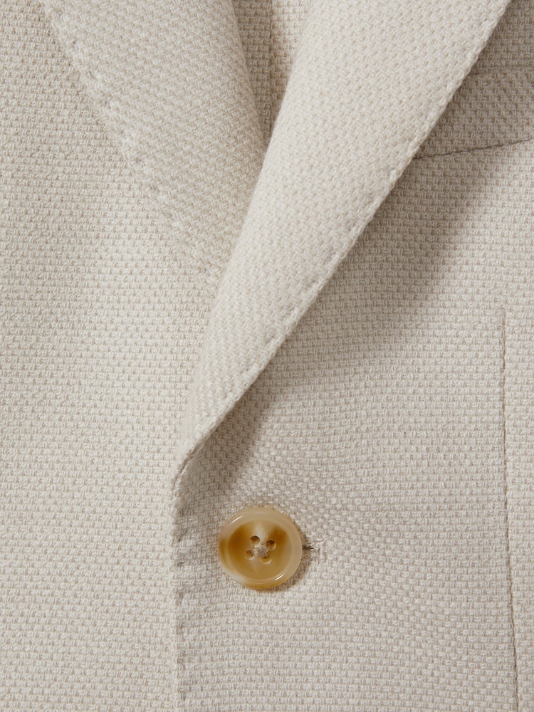 Reiss Stone Aphrodite 13-14 yrs Slub Check Single Breasted Blazer - Image 1 of 4