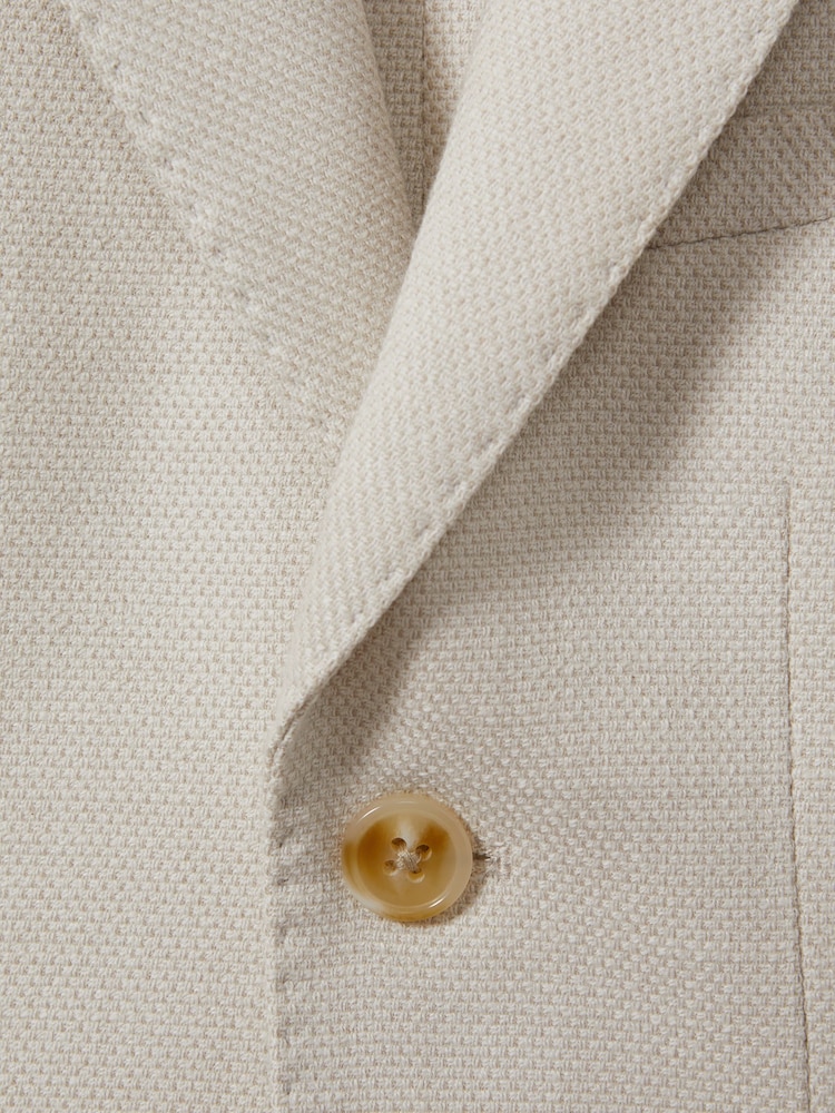 Reiss Stone Aphrodite 13-14 yrs Slub Check Single Breasted Blazer - Image 4 of 4