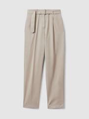 Reiss Hutton Cropped Hose mit Gürtel aus Baumwollmischung - Bild 2 von 5