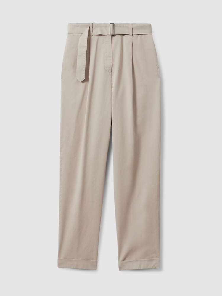Reiss Hutton Cropped Hose mit Gürtel aus Baumwollmischung - Bild 2 von 5