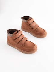 Tan Brown Standard Fit (F) 3 Strap Touch Fastening Smart Ankle Boots - Image 1 of 7