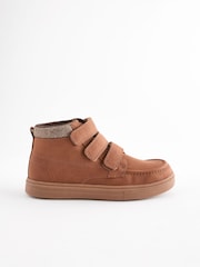 Tan Brown Standard Fit (F) 3 Strap Touch Fastening Smart Ankle Boots - Image 2 of 7