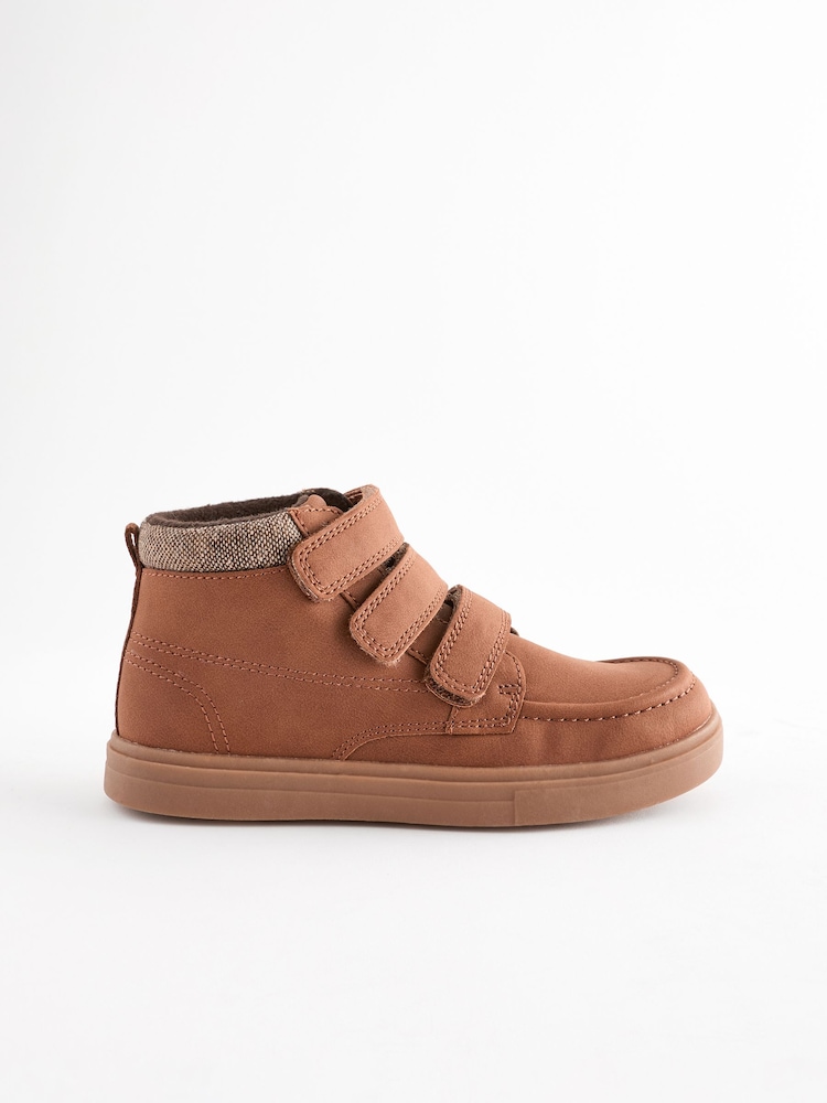 Tan Brown Standard Fit (F) 3 Strap Touch Fastening Smart Ankle Boots - Image 2 of 7